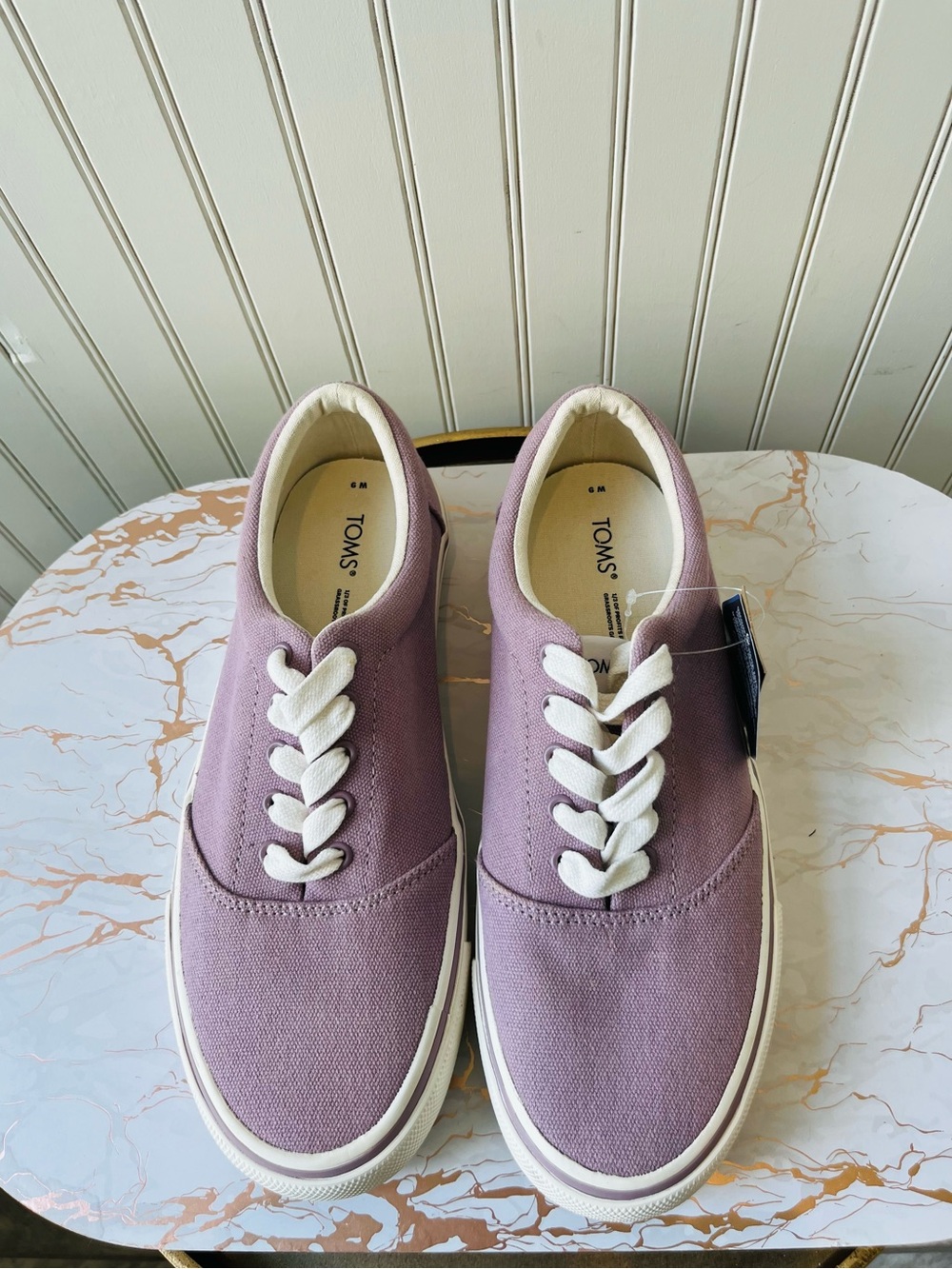 TOMS ALPARGATA FENIX LACE UP SNEAKERS | LIGHT PURPLE | SIZE: 9 | NEW WITH TAGS